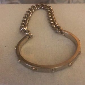 Henri Bendel Silver Bangle and Link Bracelet
